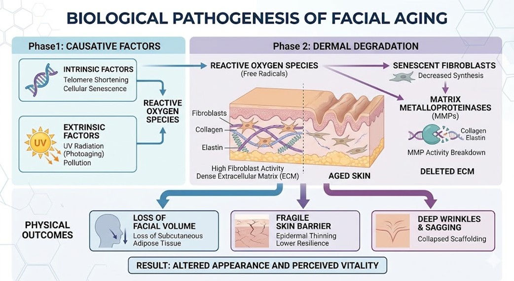 Figure 1: The Biological Pathogenesis of Facial Aging