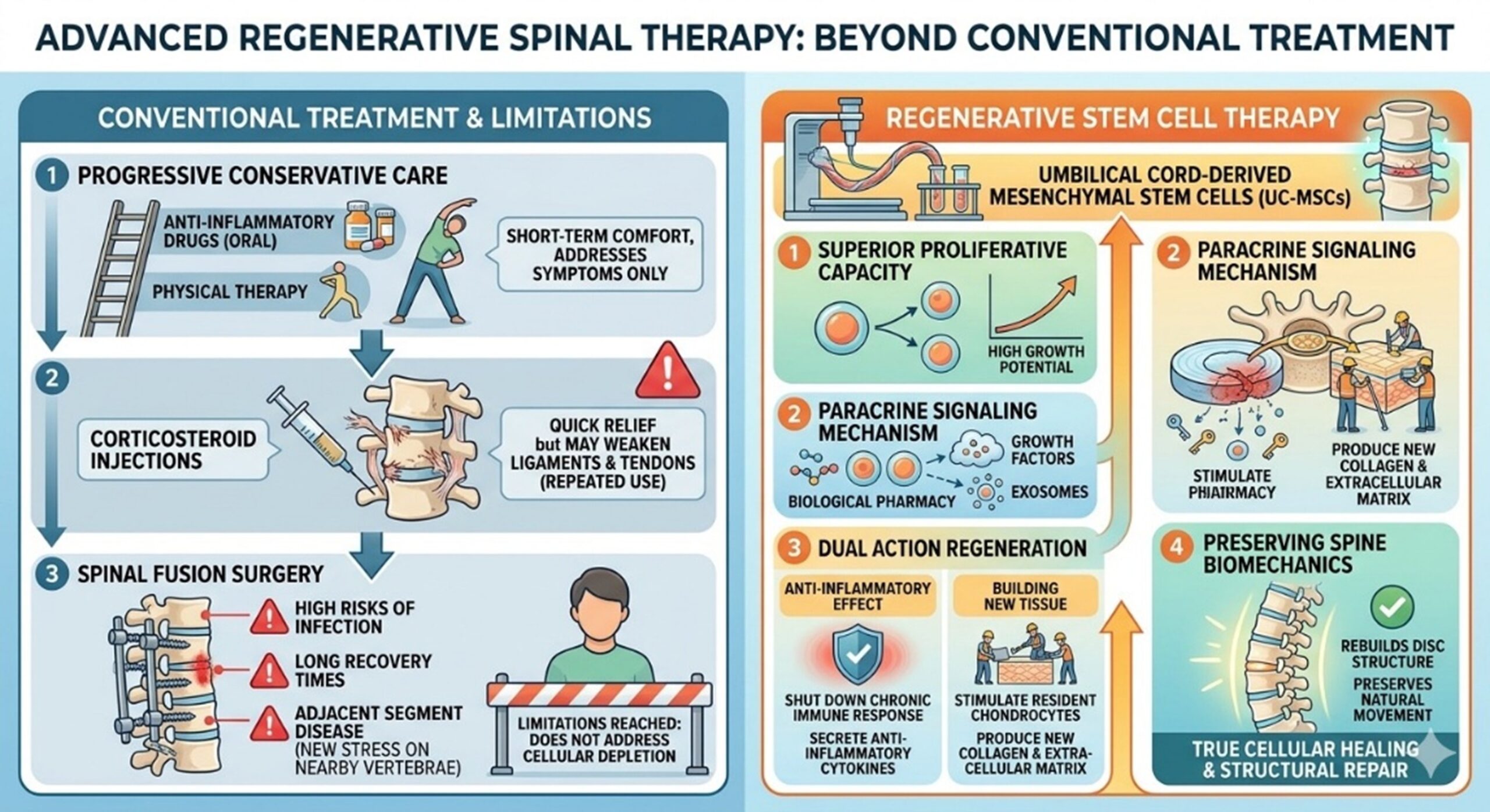 Figure 2: Advanced Regenerative Spinal Therapy compared with Conventional Treatment