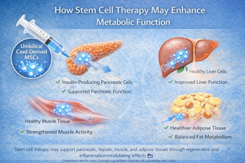 Figure A: How Stem Cell Therapy May Enhance Metabolic Function