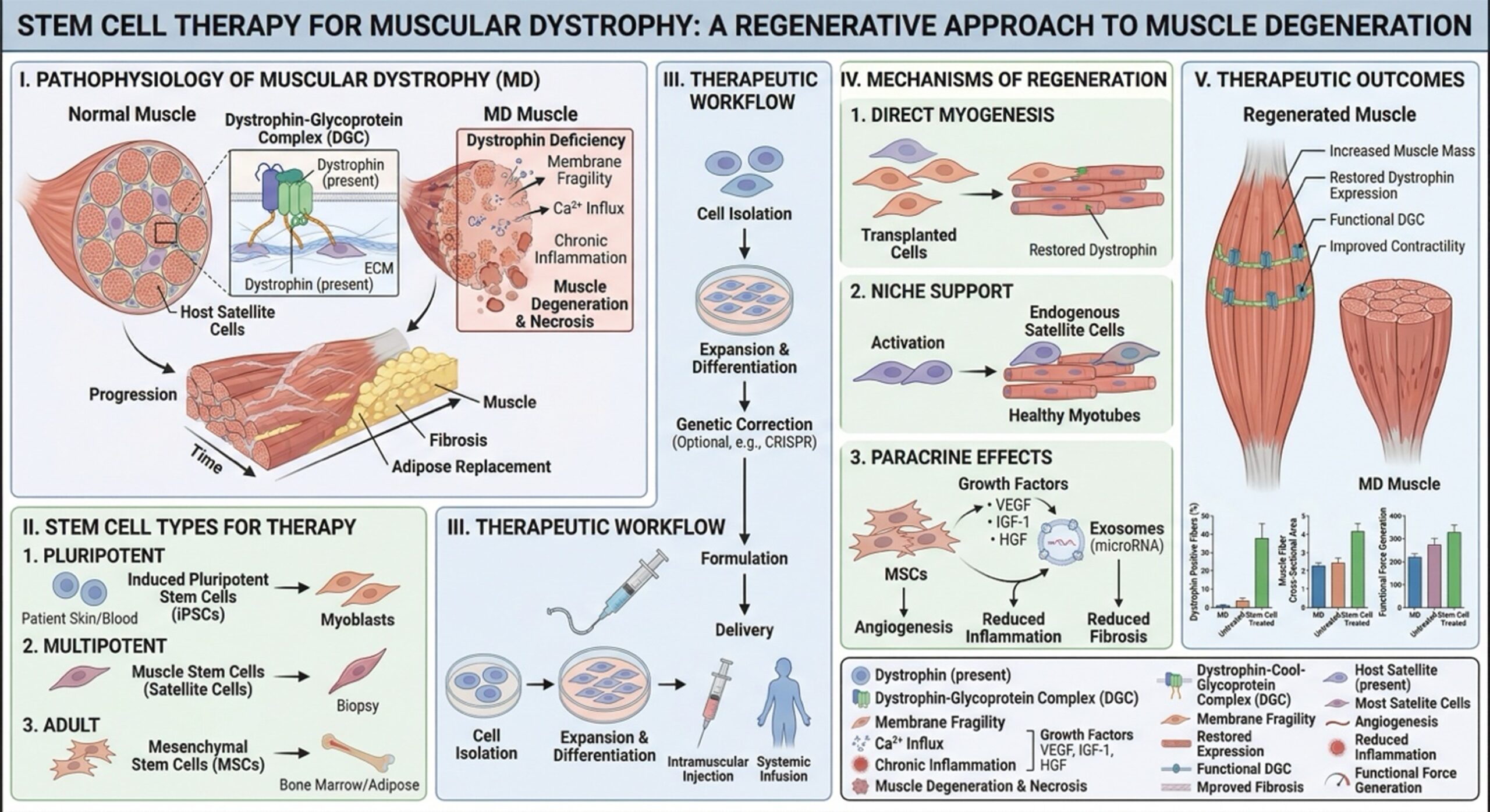 Figure A: Stem cell therapy is being explored as a supportive regenerative approach for muscular dystrophy, with the aim of helping reduce inflammation, support muscle repair, and improve quality of life.