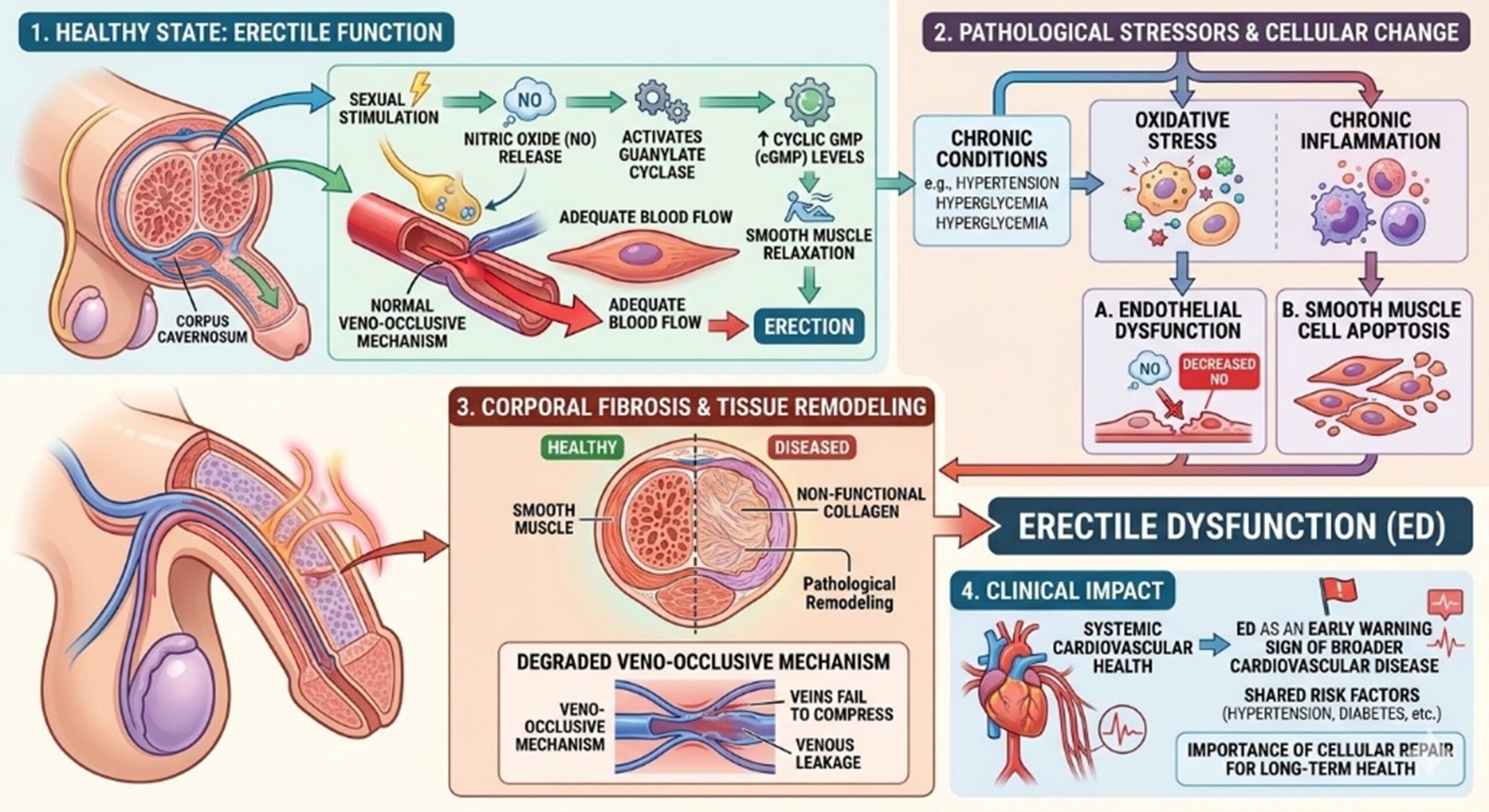 Figure 1: Pathophysiological Mechanisms and Clinical Impact of Erectile Dysfunction