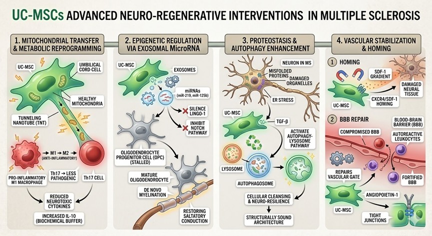 Figure 1: The Neuro-Regenerative Power of UC-MSCs in Multiple Sclerosis