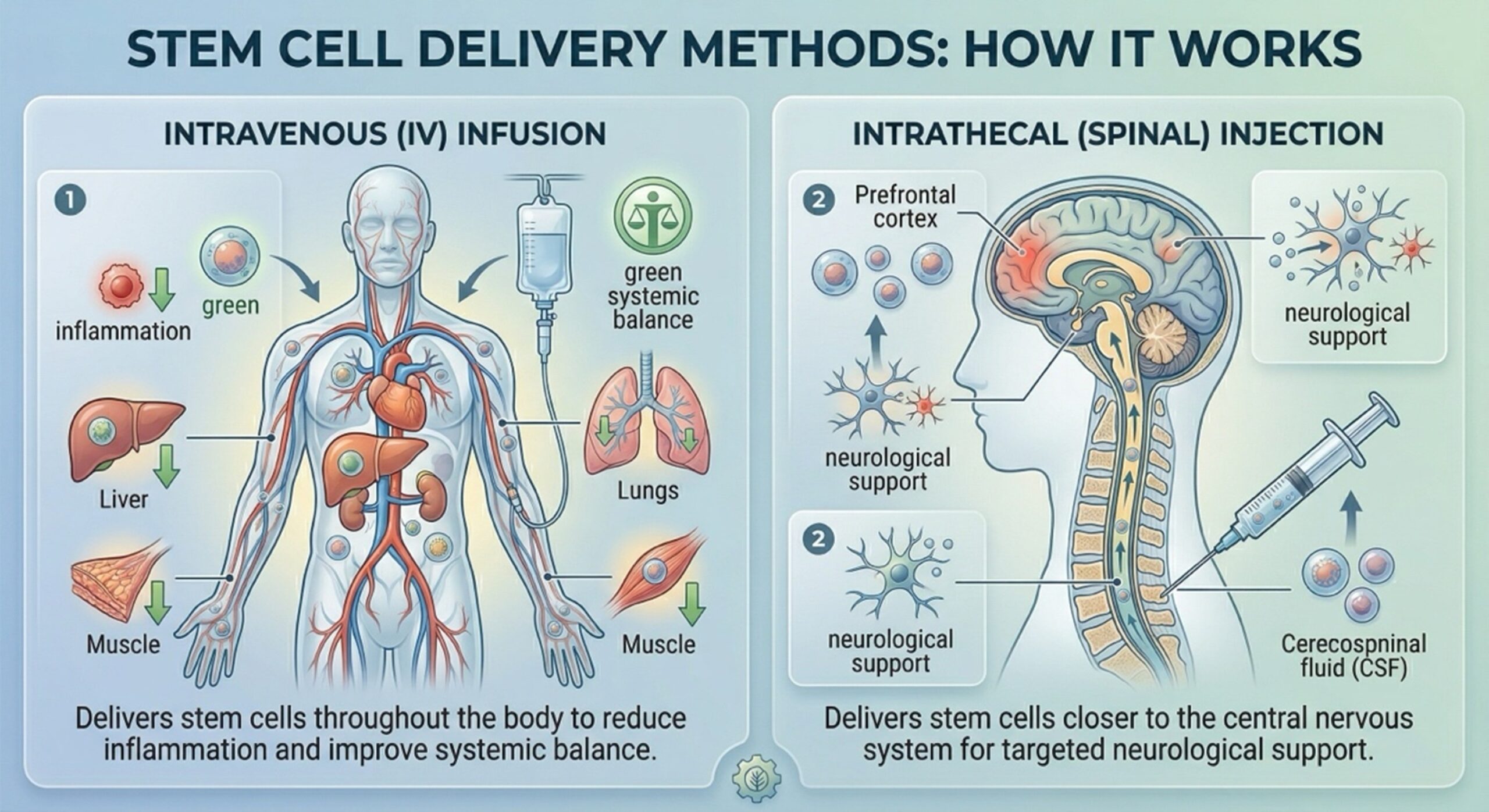 Figure 2: This graphic is divided into two parts to illustrate the differences and common goals: