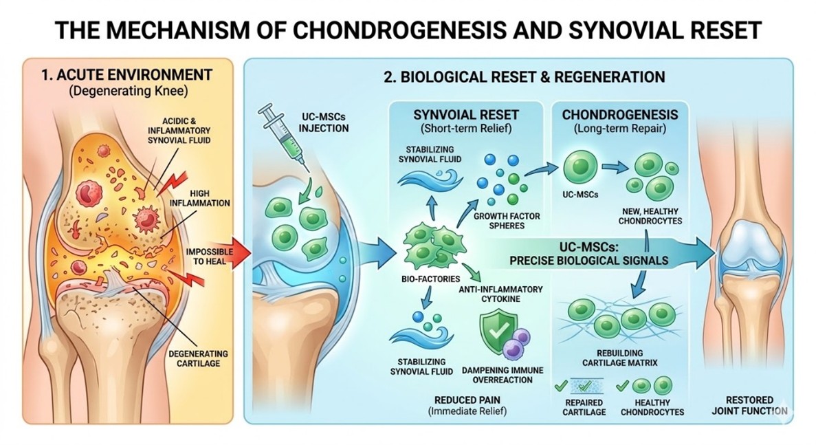 Figure 1: The Mechanism of Chondrogenesis and Synovial Reset
