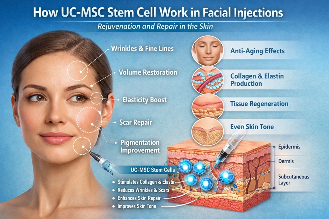 Figure 1: “UC-MSC facial injections are designed to support skin renewal helping improve elasticity, texture, and overall radiance.