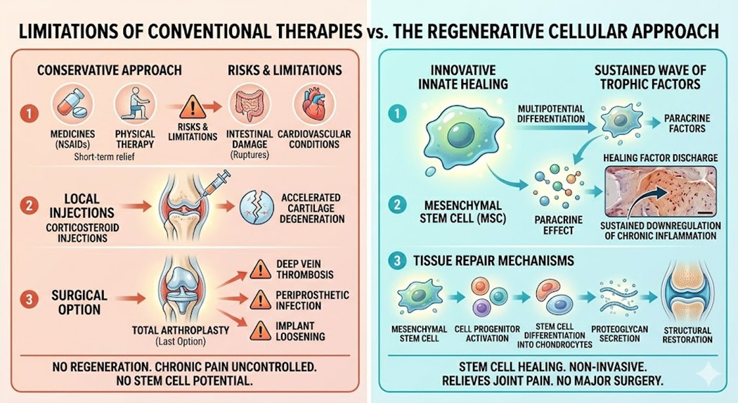 Figure 2: The Regenerative Stem Cell Approach in Chronic arthritic joint pain