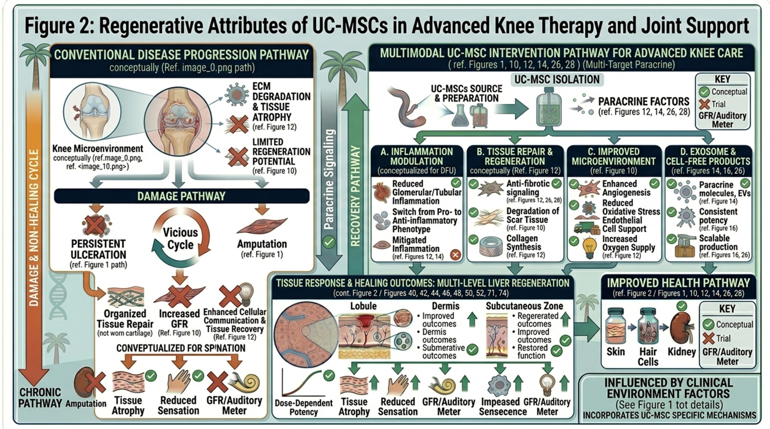 Figure 2: Regenerative Attributes of UC-MSCs in Advanced Knee Therapy and Joint Support