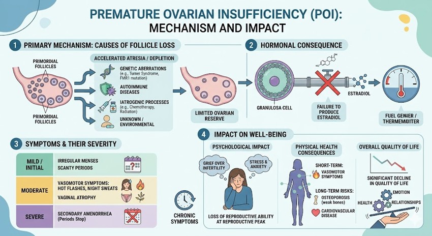 Figure 1: Premature ovarian insufficiency (POI) Mechanism