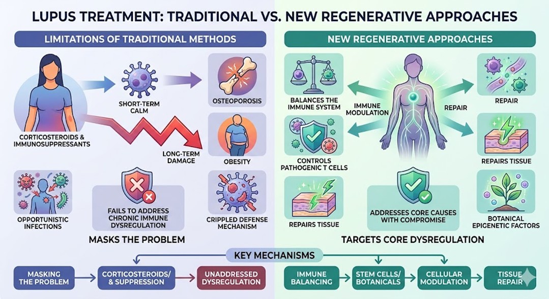 Figure 2: Comparisons of Traditional and New Regenerative approaches