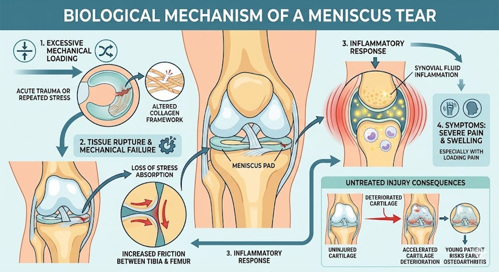Figure 1: Biological Mechanisms of A Meniscus Tear