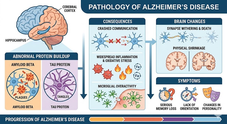 Figure 1: the pathology of Alzheimer’s disease