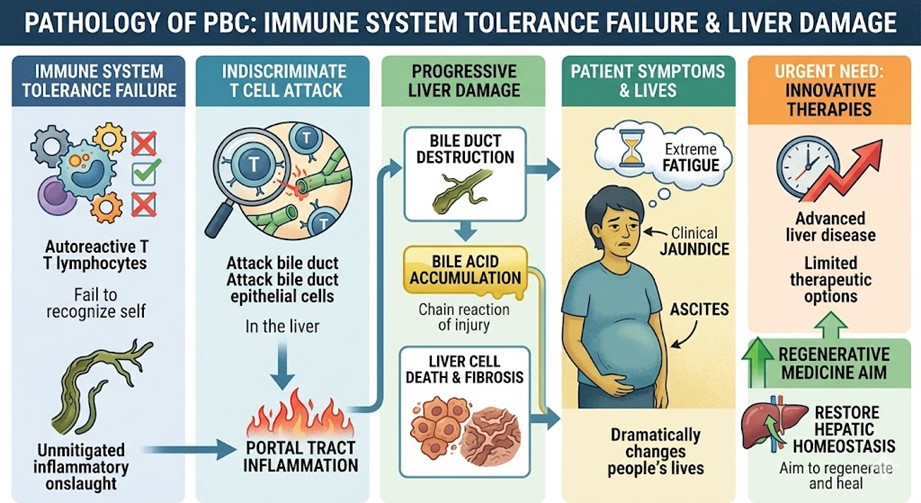 Figure 1: The pathology of PBC is the failure of immune system tolerance