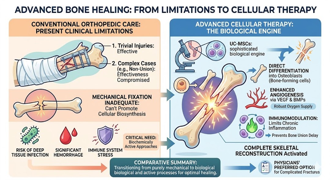 Figure 2: Advanced Bone Healing from Limitations to Cellular Therapy