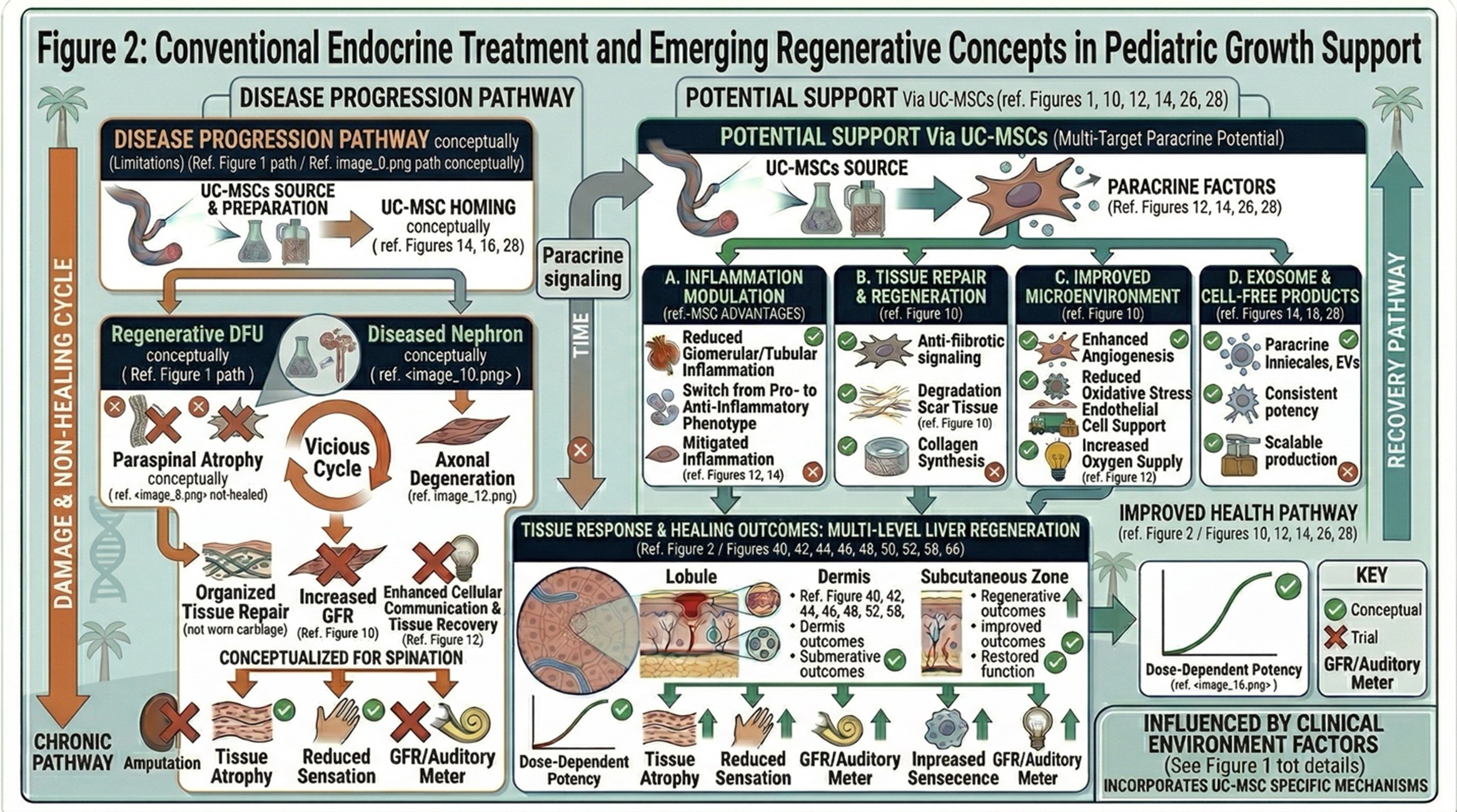 Figure 2: Conventional Endocrine Treatment and Emerging Regenerative Concepts in Pediatric Growth Support