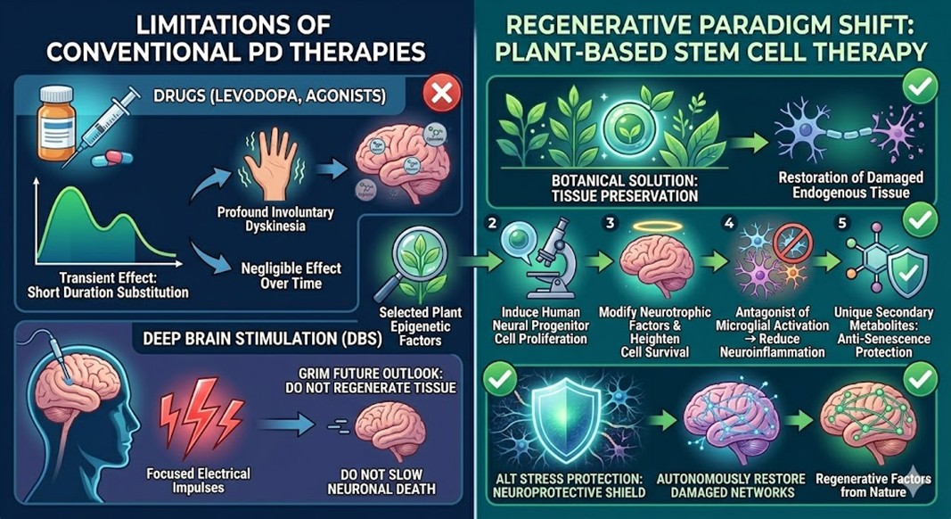 Figure 2: Regenerative Paradigm Shift: Plant-Based Stem Cell Therapy