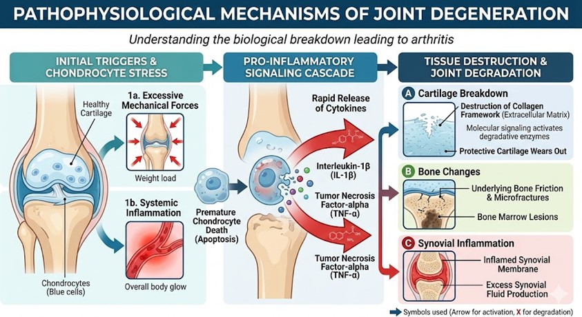 Figure 1: Pathophysiological Mechanisms of Joint Degeneration