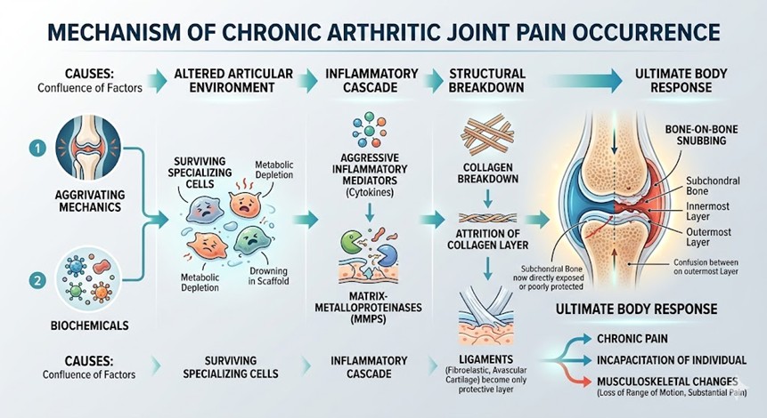 Figure 1: Mechanism of Chronic arthritic joint pain