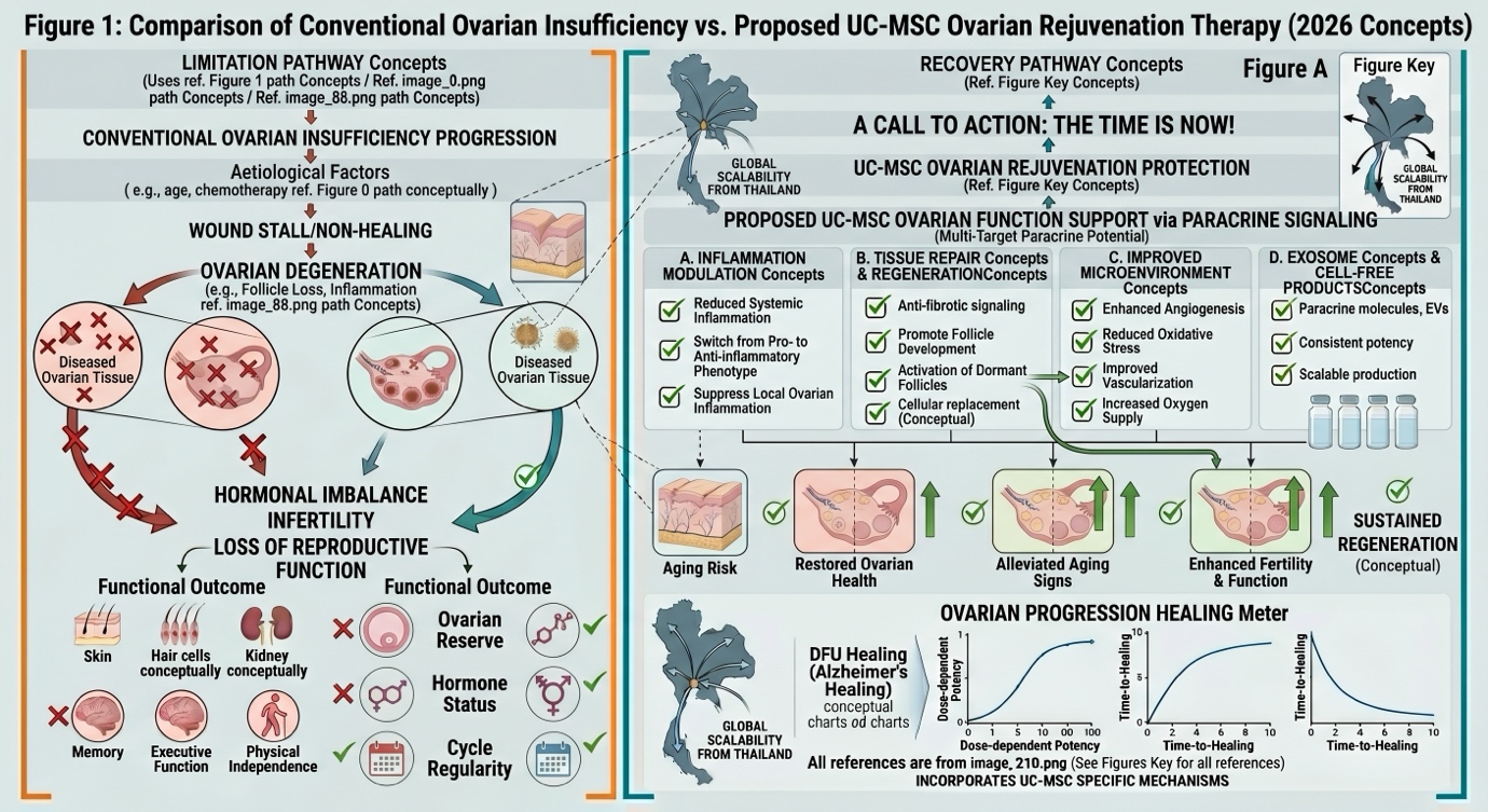 Figure A : Stem cell therapy can perhaps revive the ovarian function by improving tissue health, vascularization, reducing inflammation and/or activation of dormant follicles to induce fertility.