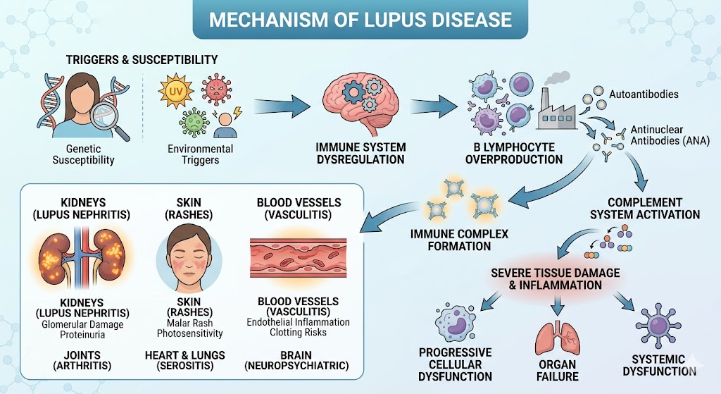 Figure 1: Mechanism of Lupus Disease
