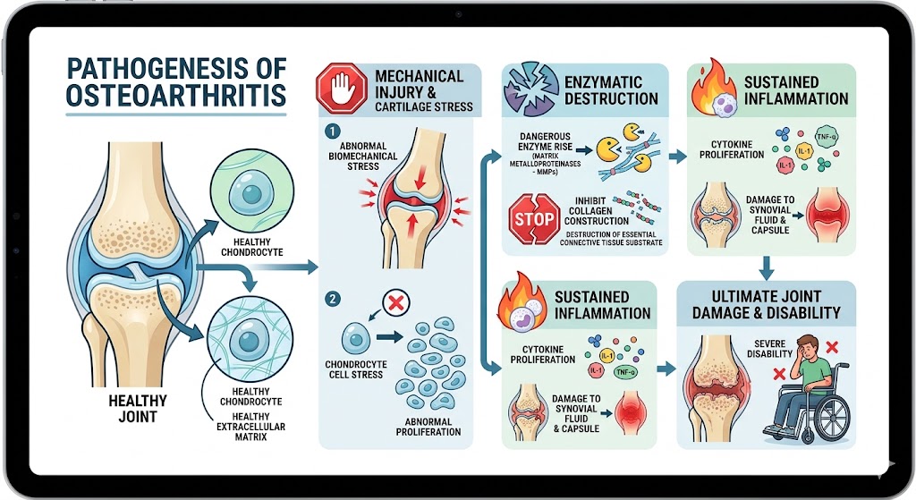 Figure 1: Pathogenesis of Osteoarthritis
