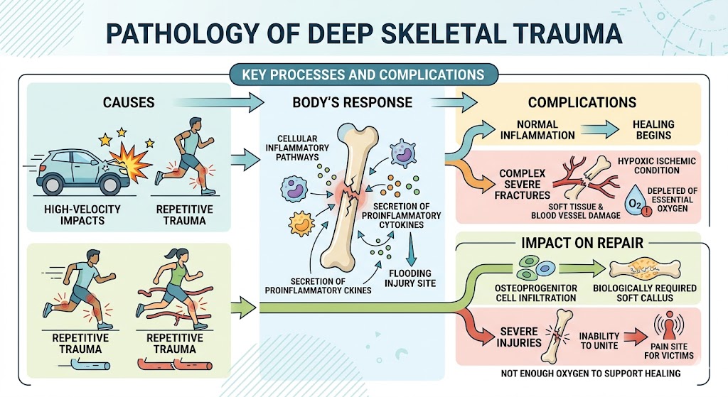 Figure 1: Pathology of Deep Skeletal Trauma