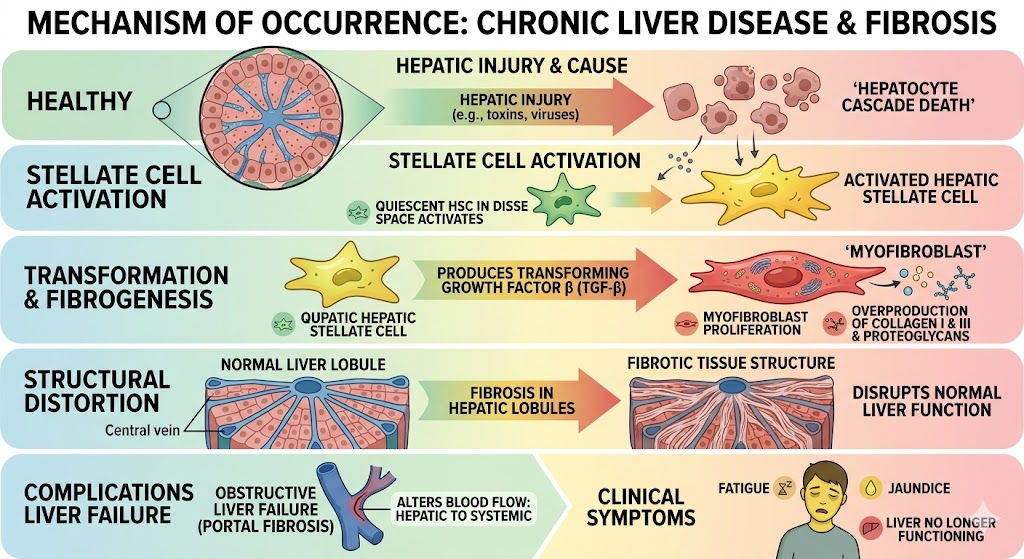 Figure 1: Mechanism of Liver fibrosis
