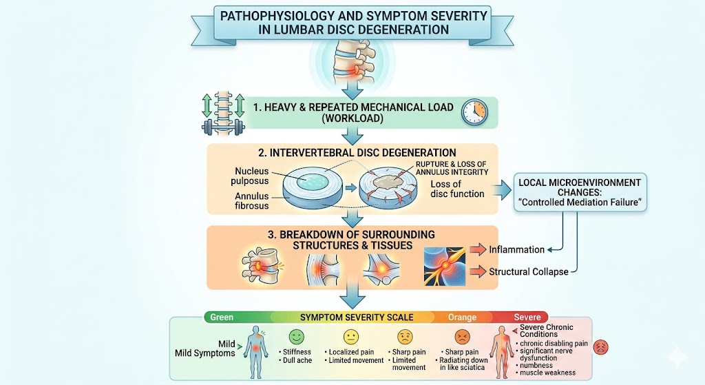 Figure 1: Pathophysiology and Symptom Severity in Lumbar Disc degeneration