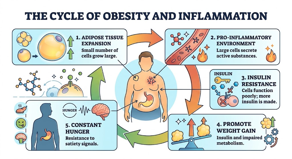 Figure 1: The Cycle of Obesity and Inflammation