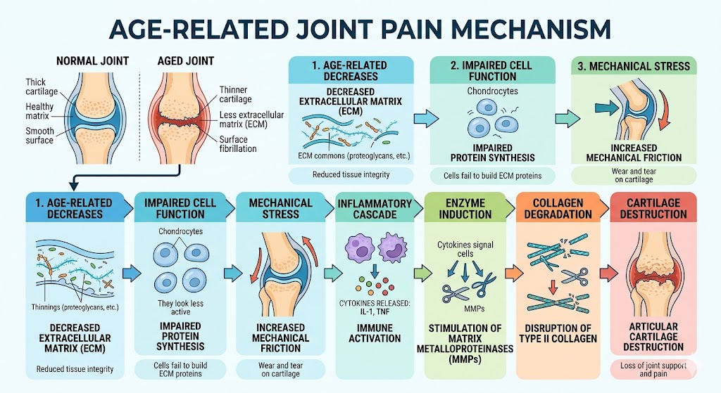 Figure 1: Age-related joint pain Mechanism