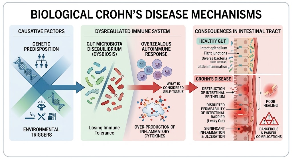 Figure 1: Biological Crohn's Disease Mechanisms