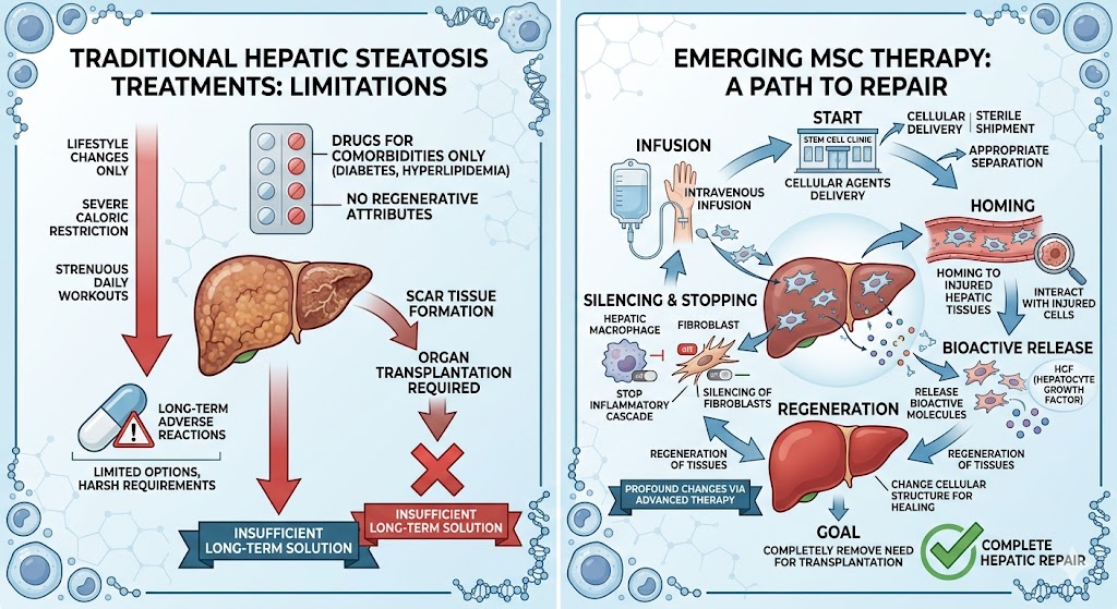 Figure 2: Substituting With New Therapies Displaying Involved Hepatic steatosis Mechanisms